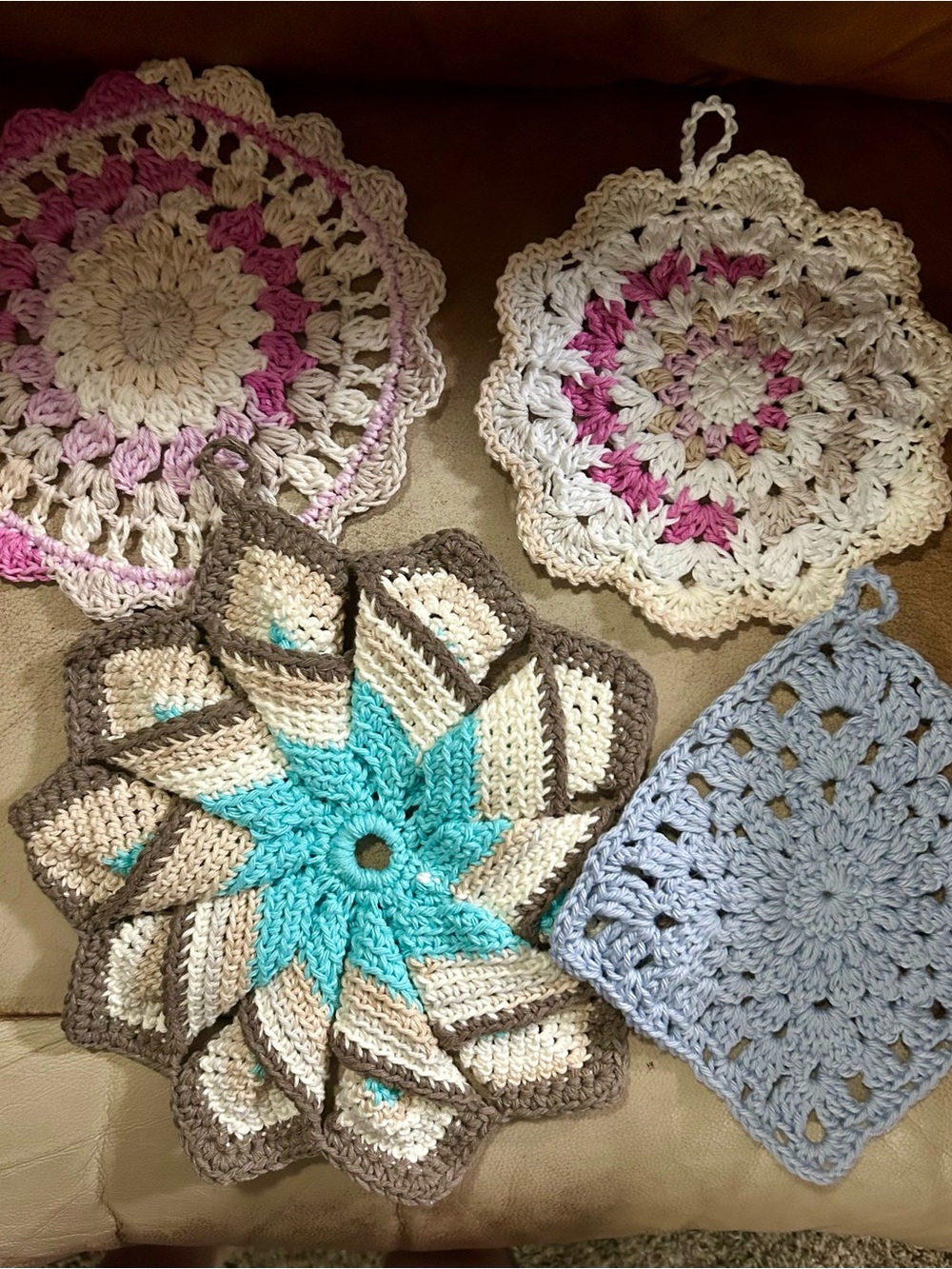 Crochet Potholder /hotpad /Washcloth SET